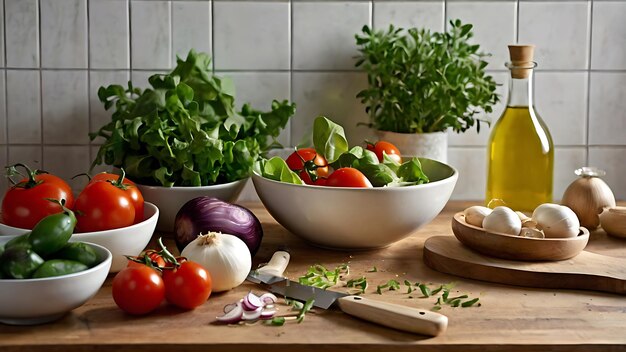 Ingrediente proaspete pe masă